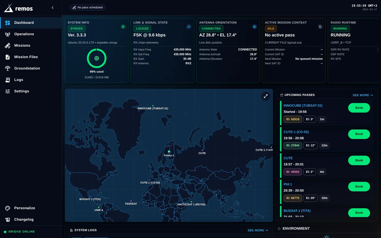 Expedite mission ops dashboard
